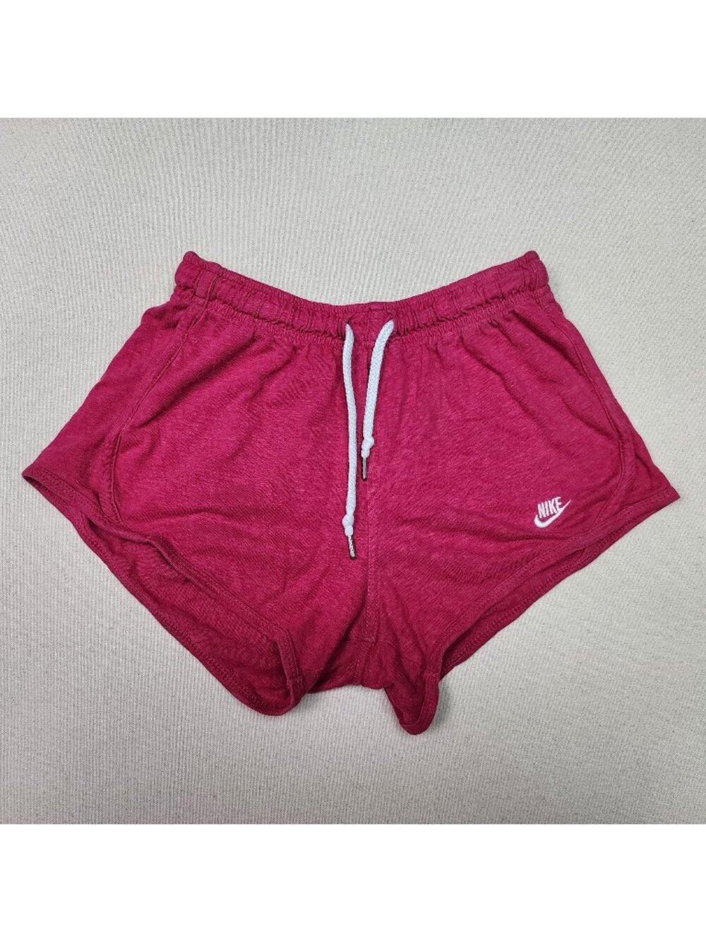 Nike Women's Elastic Waist Athletic Gym Running Pink Shorts w/Drawstring Sz 22/3